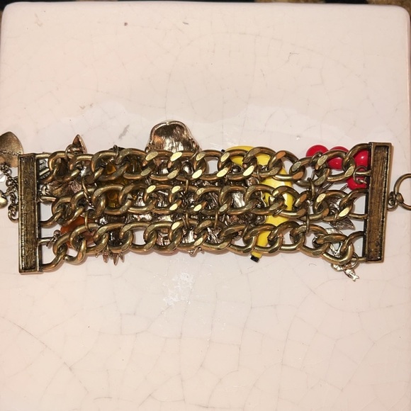 Betsey Johnson Women’s RIO Pink Sugar Skeleton Skulls Fruit Toggle Bracelet - Picture 8 of 14